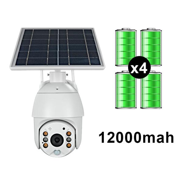 12000mah Waterproof Wifi 4g Solar Outdoor PTZ Security Camera