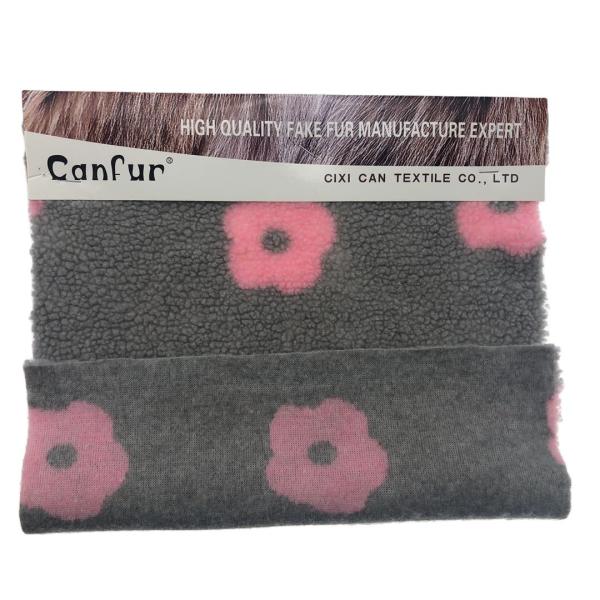 Tecido de Jacquard Sherpa de tricô personalizado para os requisitos do cliente