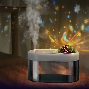 1200mAh Battery Ultrasonic Air Humidifier Home Use With Starry Sky Projection Lamp