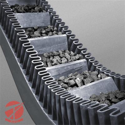Strong Adhesion Rubber Multi Ply Textile Corrugated Sidewall Conveyor Belt