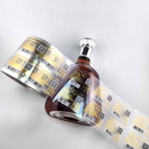 Étiquette transparente pour le brandy étiquette imperméable 3D pour bouteille de