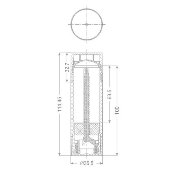 Диаметр 35.5MM дезодоранта личной заботы PCR GC501 100% PP/PP