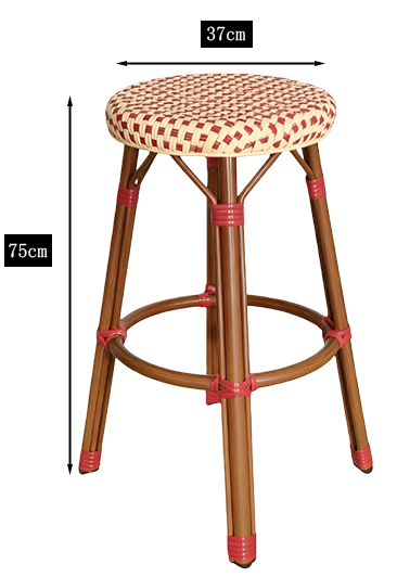 Elegant Vintage Rattan Bar Stools for Kitchen Lsland French Country Cane Back Counter Stools
