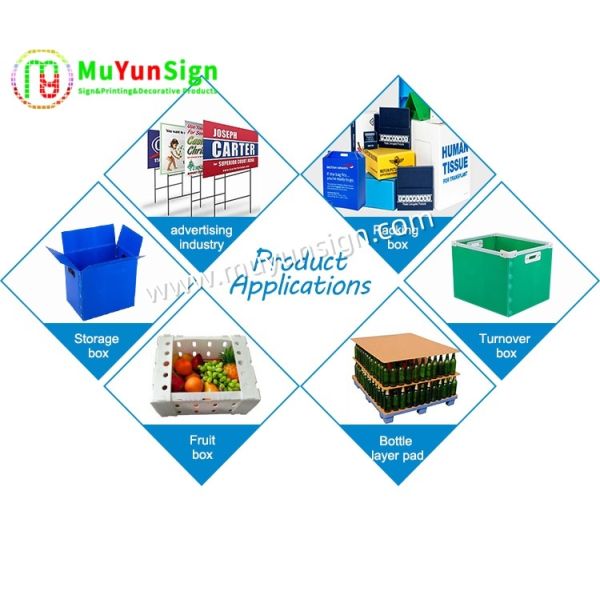 Plastic PP Hollow Corrugated Sheet Lightweight Returnable Reusable Packaging