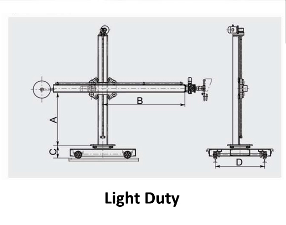 Carbon Steel Manual 180 Degree 1000mm Gantry Welding Machine