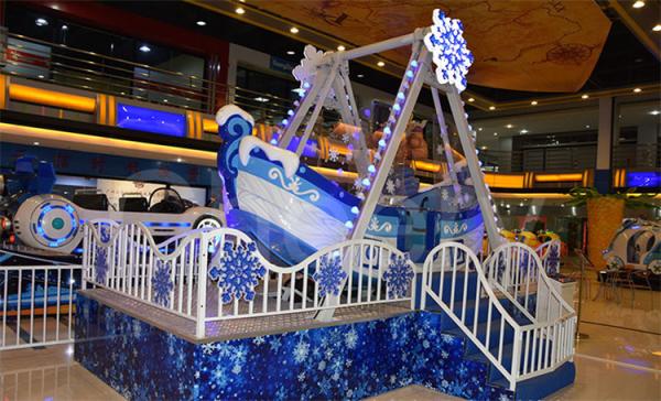 Custom Kids Arcade Machine / Amusement Park Ride Pirate Ship Children Playground Equipment