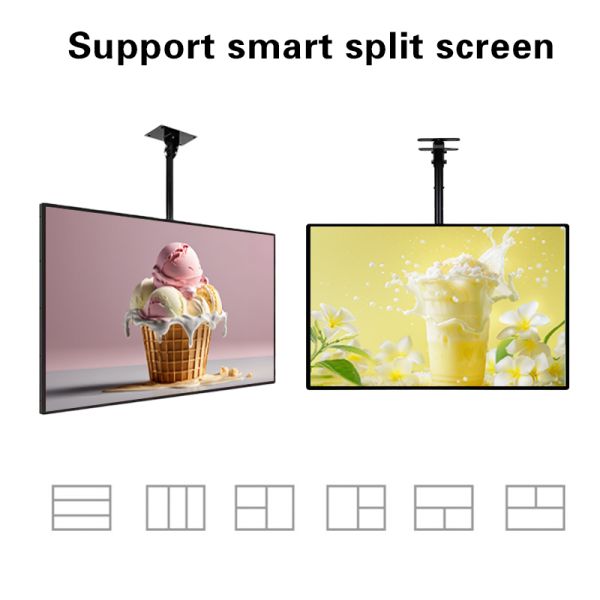 Commercial LCD Digital Menu Board for Restaurants, High Brightness Digital Signage Display