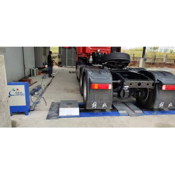 Cartesy truck test lane for repair shop Automobile Roller Brake Tester Forces With Axle Load dual plates side slip tester 10T capacity