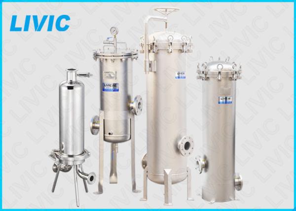 Logement de filtre de cartouche d'acier inoxydable fiable avec l'estimation élevée de filtration