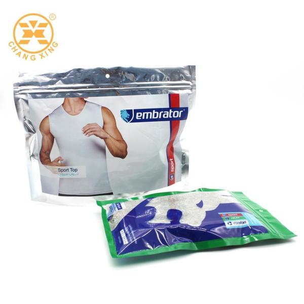 Resealable Garment Packaging Bag Frosted Zipper Bags For Clothes