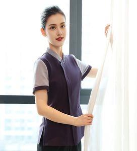 Wholesale Quality Custom New Design Housekeeping Uniform Polo T-Shirt Cleaning Lady Uniforms