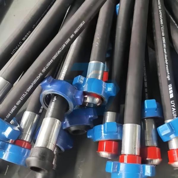 Buckle Flange High Pressure Hose Wire Winding Hydraulic Oil Pipe Oil Field 2 3 4 Inch