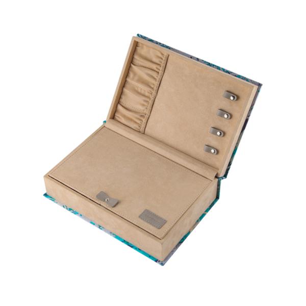 Роскошные подарочные коробки ювелирных изделий MDF выровнянными PU организатора и ссыпают бархатом