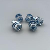 Fer à vis Phillips hexagonale revêtue de zinc avec kit de laveuse à ressort / plat
