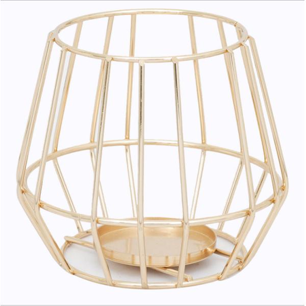 Simple Iron geometric Candle Holder Wedding Home Gem Candle stand Craft