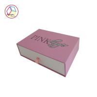 Caixa de presente cor-de-rosa do papel da joia/deslizamento do tamanho de Cutomized das caixas de presente da gaveta