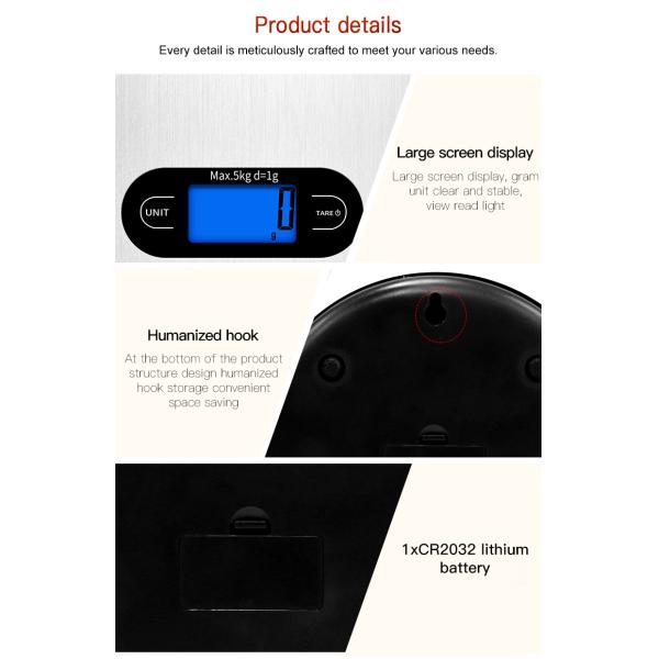 Cheapest Product 5Kg Food Processing Machines Small Kitchen Weighing Scale