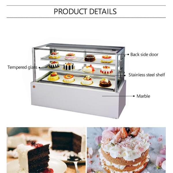 Анти- Рефригератед шумом витринный шкаф торта автоматический размораживает размер таможни охладителя пустыни