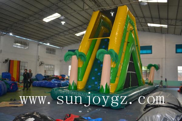 Jungle Inflatable Water Slide  On Land Aqua Water Park Kids Amusement Park