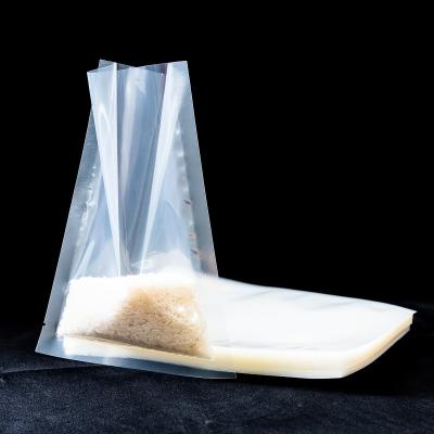 Transparent Nylon Laminate Plastic Vacuum Bag For Food Packaging With Three-Side Seal And Moisture-Proof Design