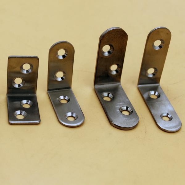 Stamped Stainless Steel L Shaped Corner Bracket for Wood Furniture for Furniture Design