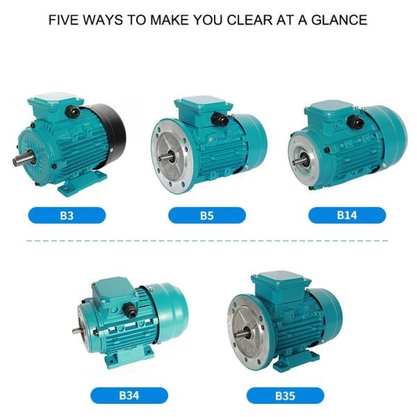 Slicer IP54 0.09kw 0.12HP мяса мотор индукции 3 участков