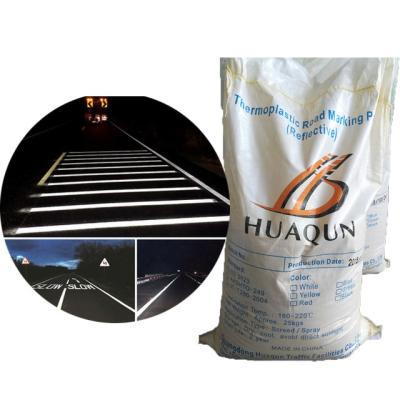 Bonne adhérence Peinture de marquage de route thermoplastique blanche haute réflectivité