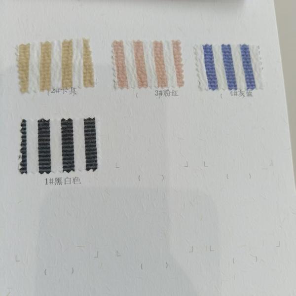 100% Polyester Black And White Striped Fabric 63GSM Suit Clothing Fabric