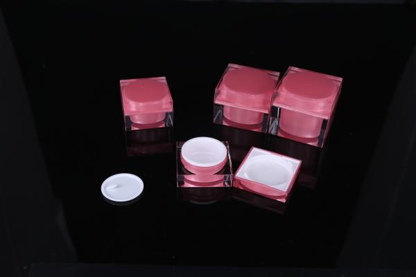 hand lip crystal pump empty square white Screen Printing Airless 30ml Cosmetic Cream Jars