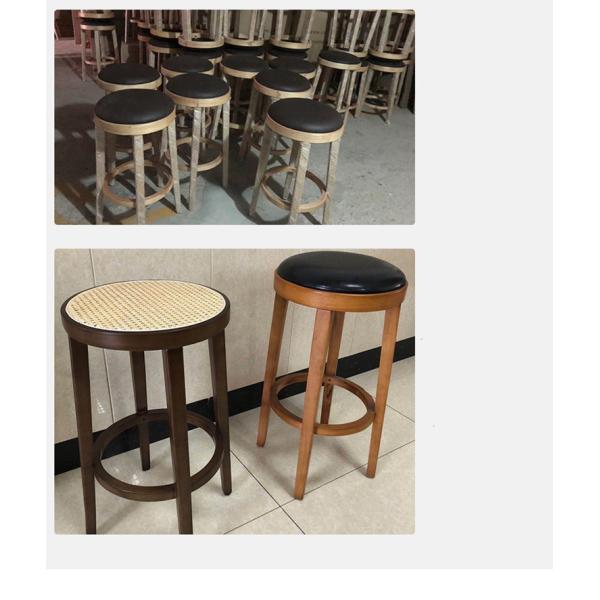 Cheap Factory Price Leather Upholstery Wooden Bar Counter Stools