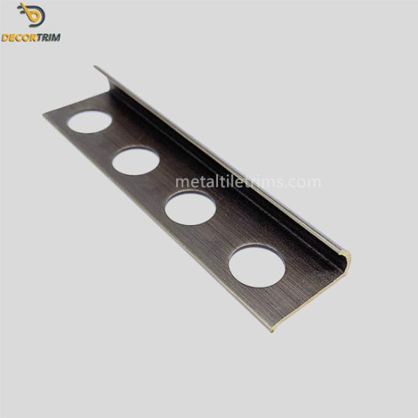 Mill Finish Brass Tile Trim For Ceramic Edging Protection 2500mm Length