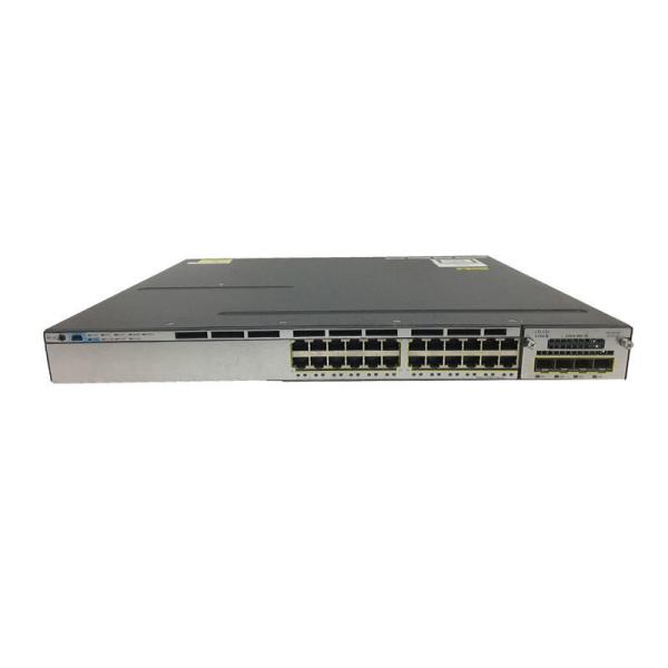 24 Port 3750X-24T Couche 3 Commutateur avec débit de transmission de 10/100/1000Mbps et QoS Fonction de base de données IP Gérée empilable