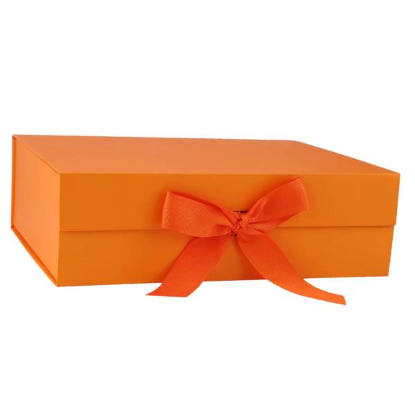 Elegant Customized Paper Packaging Boxes with Variable Color Ribbon and Magnetic Seal