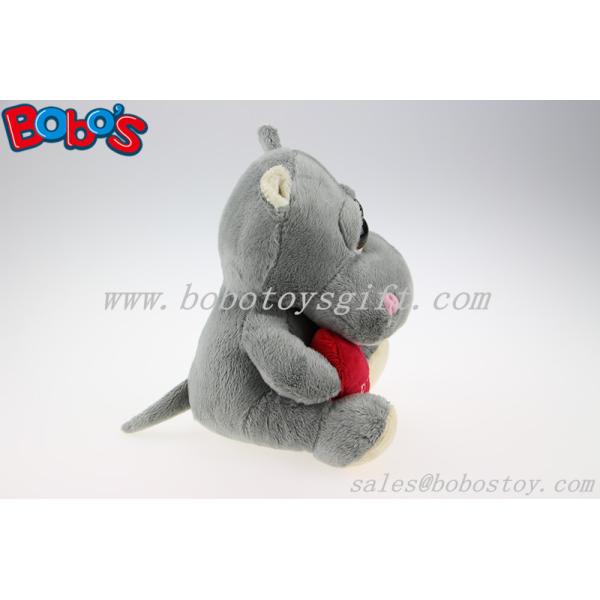 Valentines Day Gifts Big Eyes Toy Series Stuffed Hippo With Heart Pillow