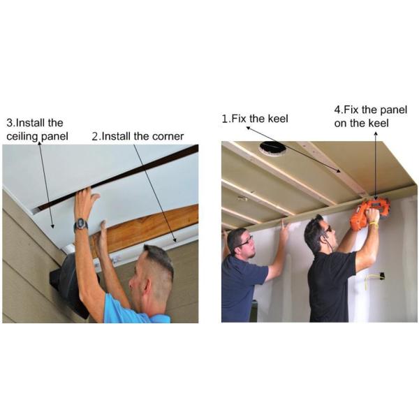 Multi Function Waterproof Wall Panels Easy Installation 5.95m Ceiling pvc panel