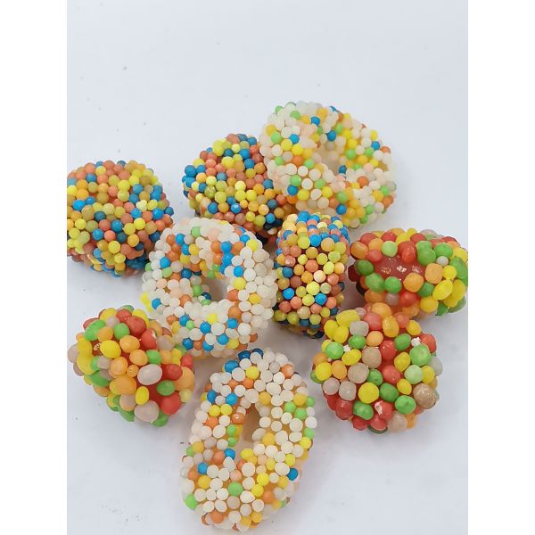 Colorful Assorted Gummies with Multiple Fruit Flavors - Soft and Chewy Soya Bean Snacks