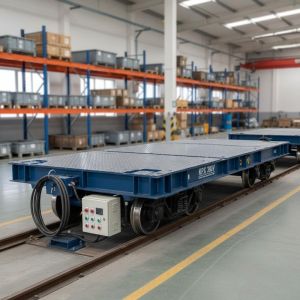 10 Ton Loading Capacity 380V Cable-Powered Rail Transfer Cart with 30m/min Transfer Speed for Industrial Use