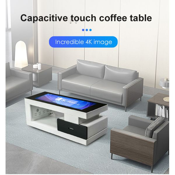Custom Size 43 Inch Lcd Screen Table Advertising Player Multi Interactive 4K Waterproof Android Touch Screen Smart Coffee Table