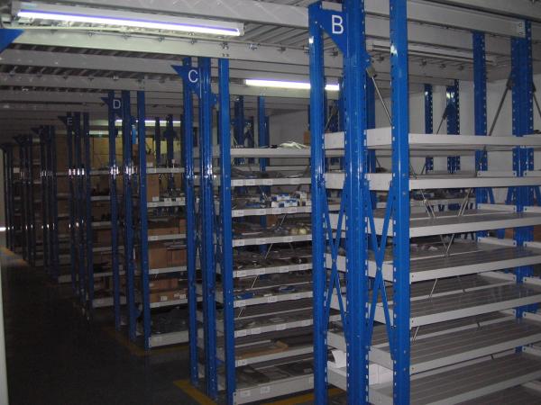 Sistemas de estanterías de superficie lisa para almacenamiento industrial