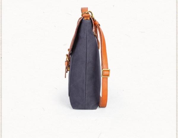 Canvas Vegetable Tan Satchel Womens Slim Leather Laptop Briefcase
