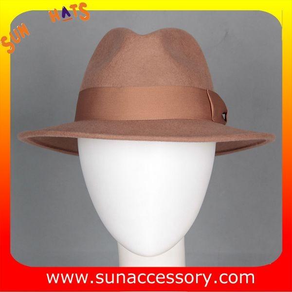 T0061197 Sun Accessory customized  winner  fashion 100% wool felt fedora hats, unisex hats and caps wholesaling
