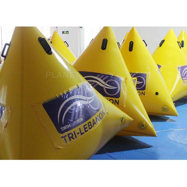 Подгонянная раздувная гонка ставит бакены зеленое/желтый цвет/синь брезент ПВК 0,6 Мм