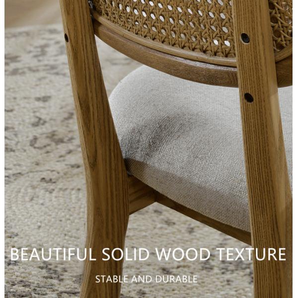 Vintage Rattan/Wicker Chair Solid Wood Dining Chair Armless Rattan Chair for Customer Needs