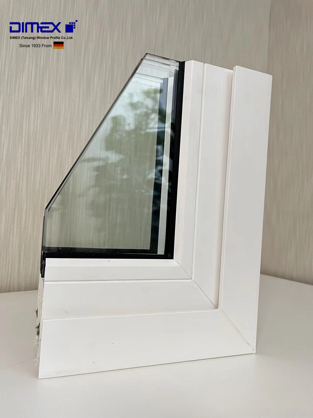 окно белое UPVC раздвижной двери 88mm профилирует профили для серий DIMEX Edelweiss