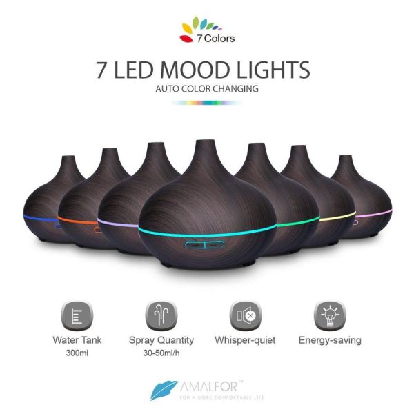 Best Sellers 300ML Essential Oil Diffuser Best Aromatherapy Diffuser Young Living Diffuser with LED Light