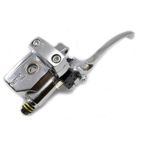 Custom Universal 25mm Handlebar Motorcycle Brake and Clutch Master Cylinder in Chrome