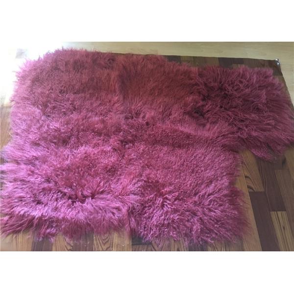 Мех монгольского цвета Тан аксессуаров половика овчины слишком большого домашнего реальное животное