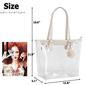 Hologram Clear Bag, Great For Sports Games, Work, Security Travel, Stadium Venues Or Concert