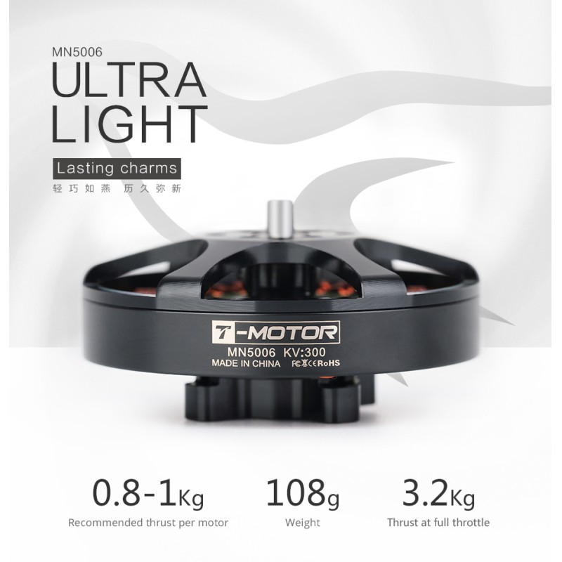 T-MOTOR Antigravity MN5006 KV300/450: Ultralight Efficient Brushless Motor For Multi-Rotor Fixed Wing UAV