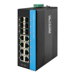 2.5G L2 Managed Industrial PoE Network Switch Support ERPS MSTP Ring Din Rail